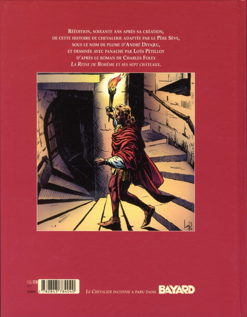 Verso de l'album Le Chevalier inconnu La Reine de Bohême et ses 7 châteaux