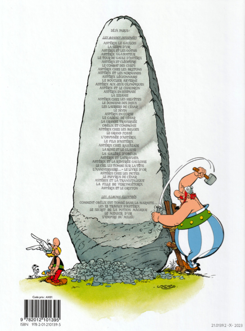 Verso de l'album Astérix Tome 7 Le combat des chefs