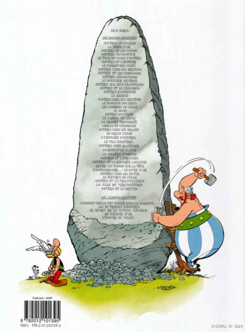 Verso de l'album Astérix Tome 7 Le combat des chefs