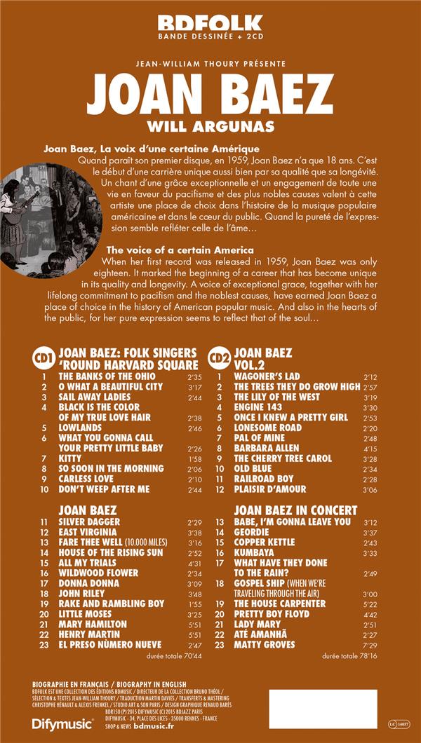 Verso de l'album Joan Baez