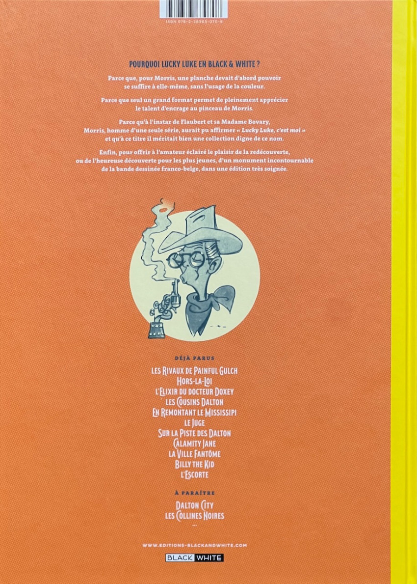 Verso de l'album Lucky Luke Tome 20 Billy the Kid
