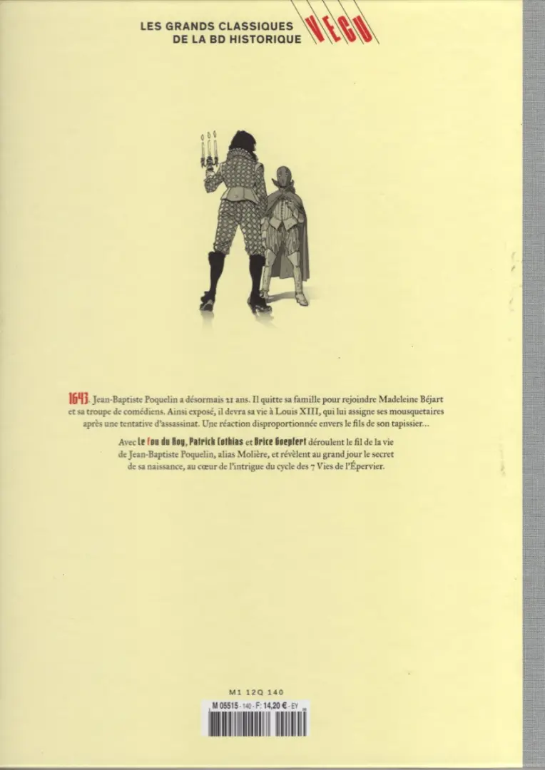 Verso de l'album Les grands Classiques de la BD Historique Vécu - La Collection Tome 141 Le fou du Roy - Tome V : Le Masque et la plume