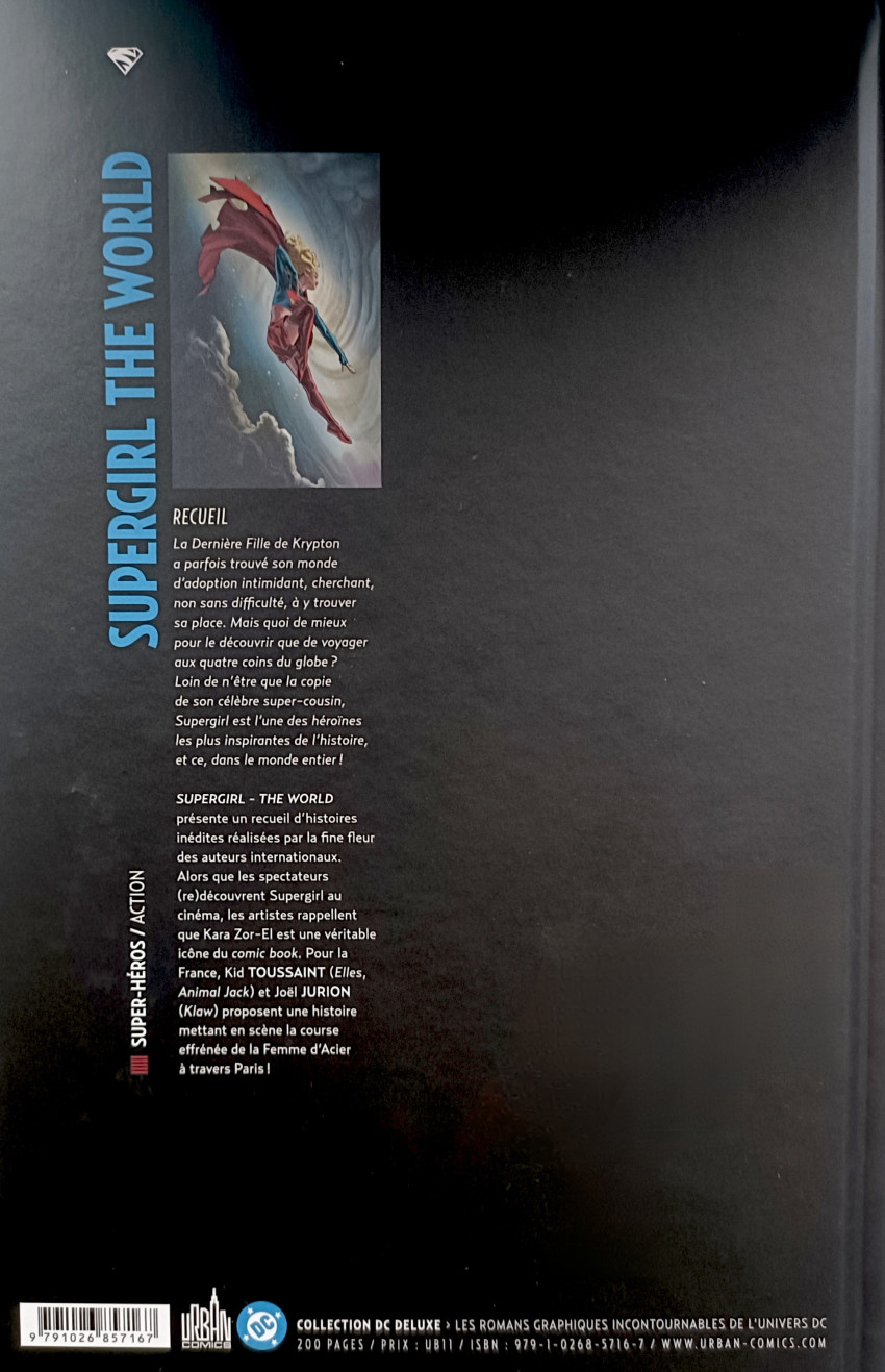 Verso de l'album Supergirl : The World