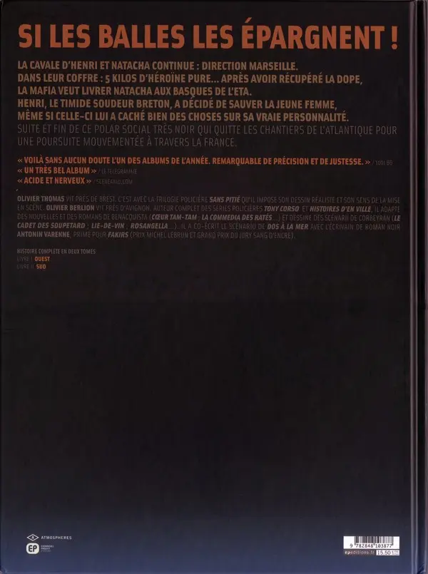 Verso de l'album Dos à la mer Tome 2 Sud