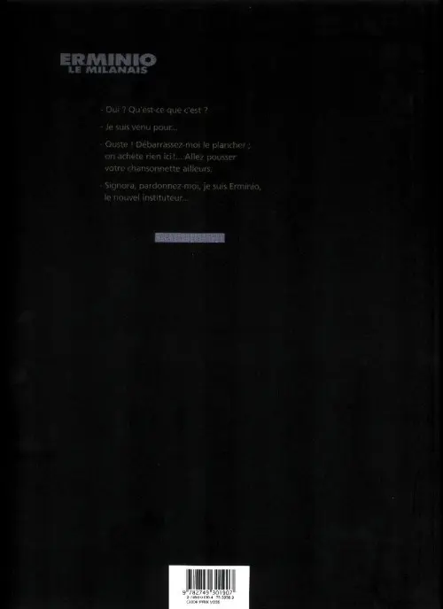 Verso de l'album Erminio le Milanais