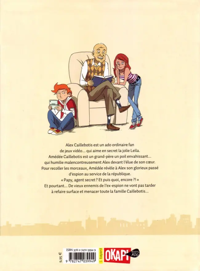 Verso de l'album Espions de Famille Tome 1 Bons Baisers de Papy