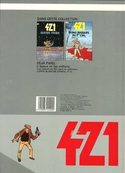Verso de l'album 421 Tome 2 Bons baisers du 7ème ciel