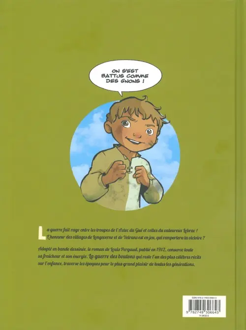 Verso de l'album La Guerre des boutons