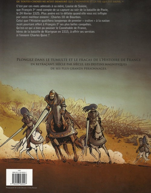 Verso de l'album Histoires de France Tome 1 XVIe siècle - François Ier et le Connétable de Bourbon