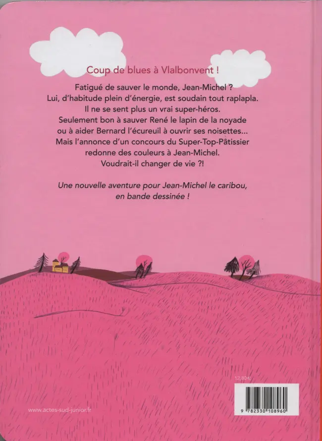 Verso de l'album Jean-Michel le Caribou Tome 9 Jean-Michel fatigué d'être un super-héros
