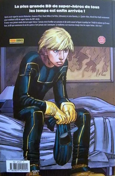Verso de l'album Kick-Ass Tome 1 Le premier vrai super-héros