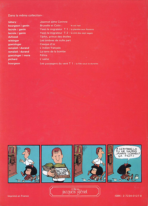 Verso de l'album Mafalda Tome 1
