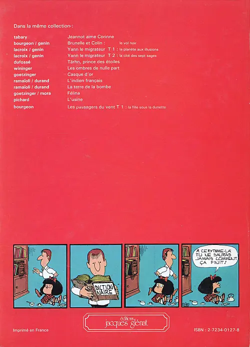 Verso de l'album Mafalda Tome 1