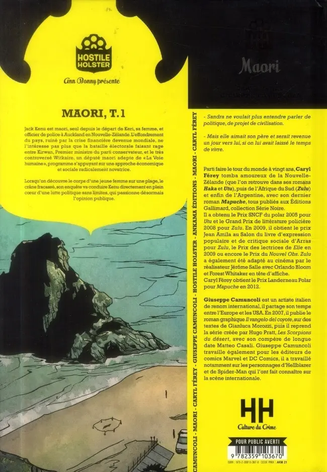 Verso de l'album Maori Tome 1 La voie humaine.