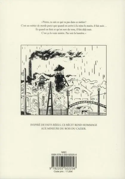 Verso de l'album Marcinelle 1956