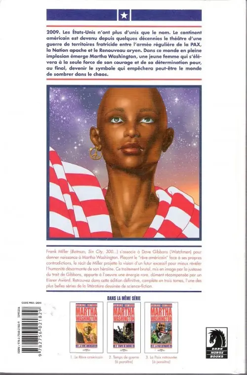 Verso de l'album Martha Washington Tome 1 Le Rêve américain