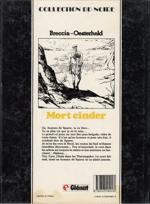 Verso de l'album Mort Cinder Tome 3