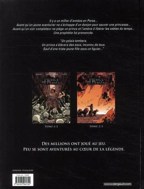 Verso de l'album Prince of Persia Tome 2