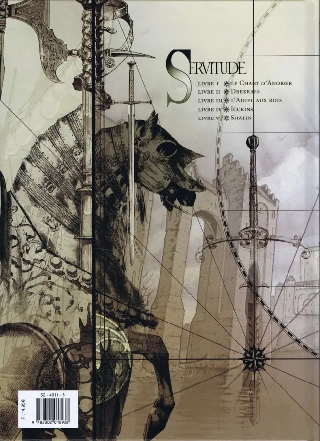 Verso de l'album Servitude Livre III L'Adieu aux Rois