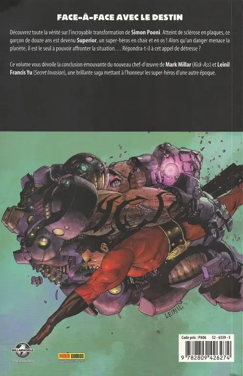Verso de l'album Superior Tome 2 L'âme d'un héros