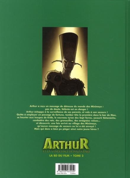 Verso de l'album Arthur et la vengeance de Maltazard Tome 2 La Bd du Film