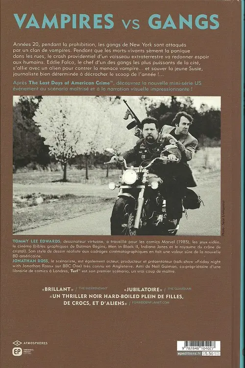 Verso de l'album Turf Tome 2 Il était une fois Harlem