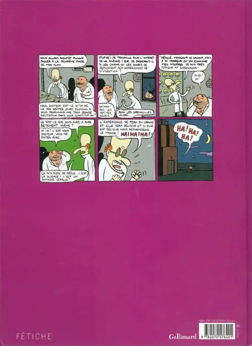 Verso de l'album Une fantaisie du docteur Ox