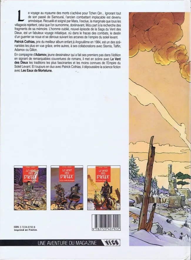 Verso de l'album Le Vent des Dieux Tome 3 L'homme oublié