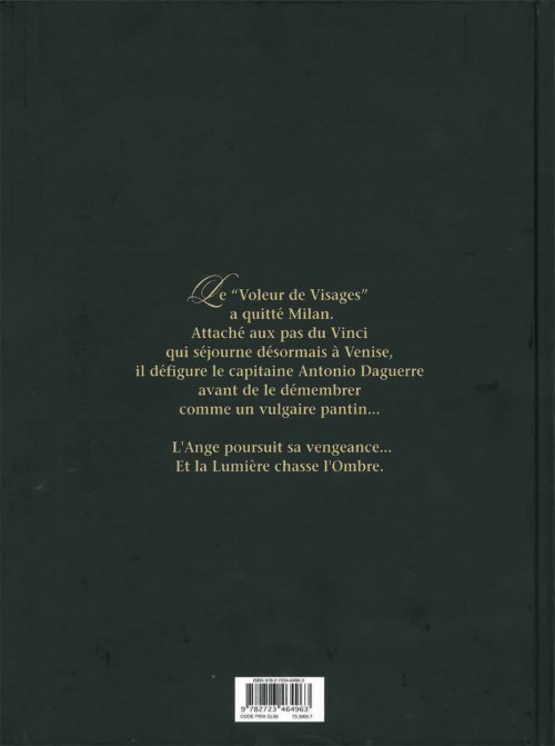 Verso de l'album Vinci Tome 2 Ombre et Lumière