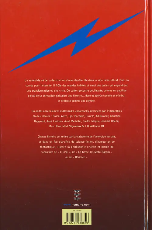 Verso de l'album Astéroïde hurlant