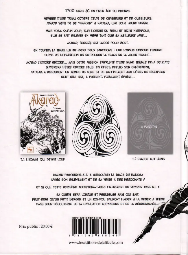Verso de l'album Akarad L'homme qui devint loup