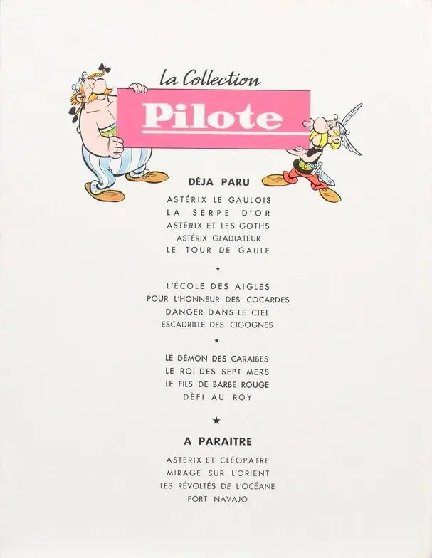 Verso de l'album Astérix Tome 2 La serpe d'or