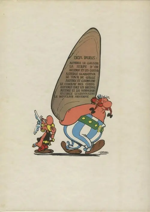 Verso de l'album Astérix Tome 7 Le combat des chefs