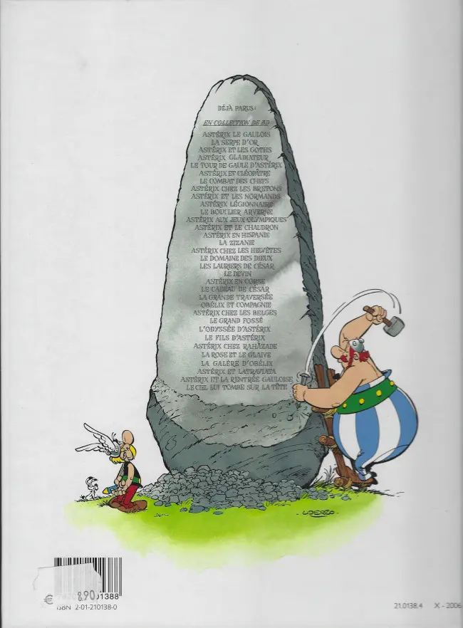 Verso de l'album Astérix Tome 6 Astérix et Cléopâtre