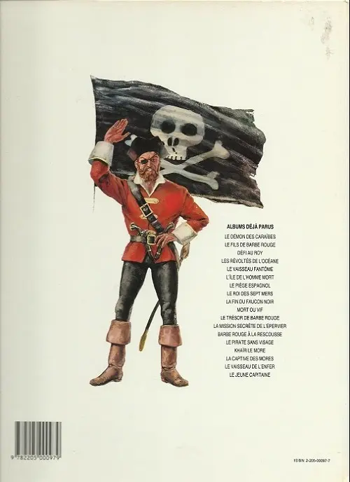Verso de l'album Barbe-Rouge Tome 1 Le démon des Caraïbes