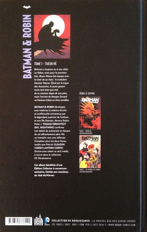 Verso de l'album Batman & Robin Tome 1 Tueur né