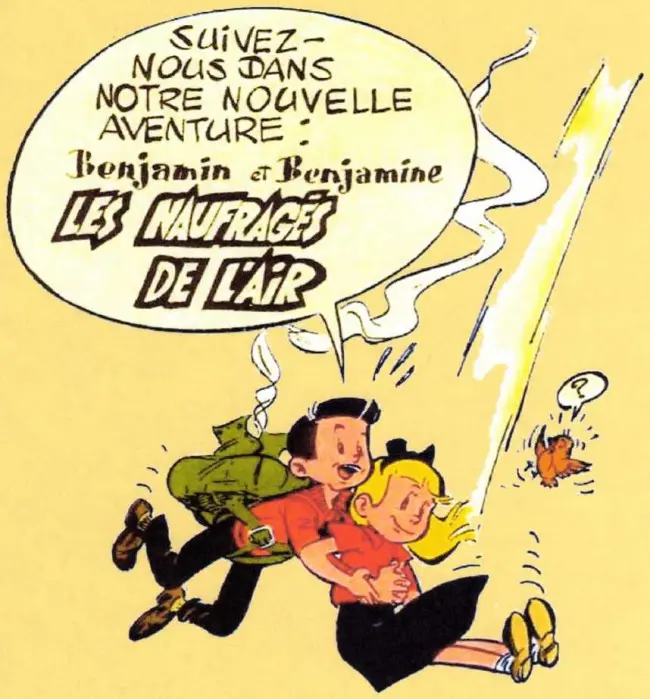 Verso de l'album Benjamin et Benjamine Tome 1 Les naufragés de l'air