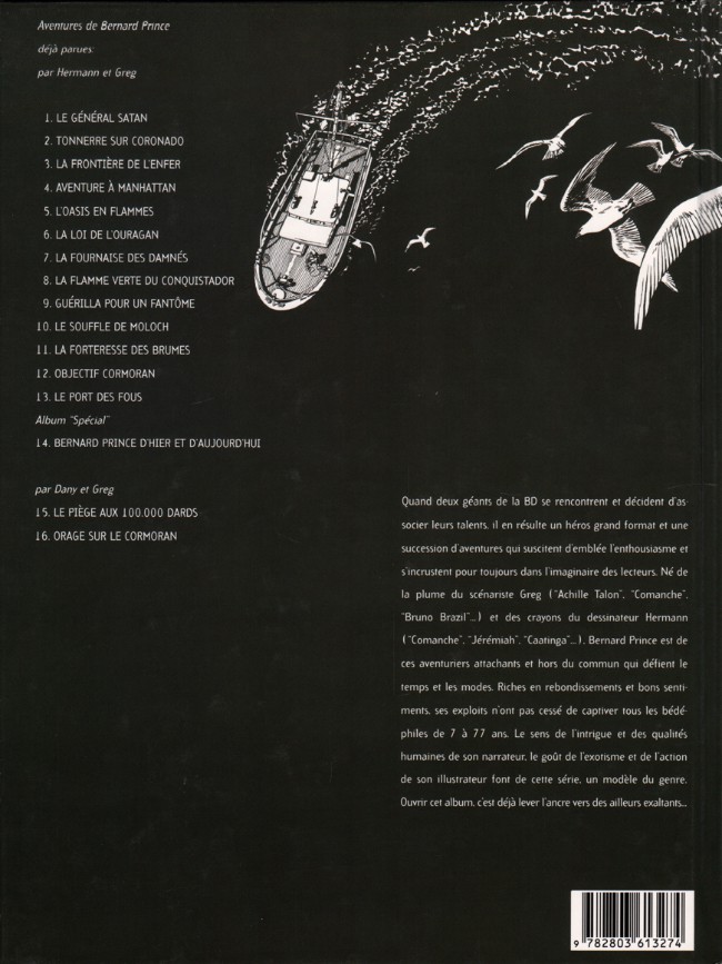Verso de l'album Bernard Prince Tome 8 La flamme verte du conquistador