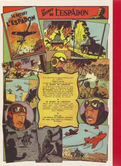 Verso de l'album Blake et Mortimer Tome 1 Le Secret de l'Espadon