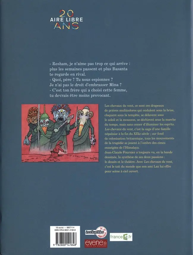 Verso de l'album Les Chevaux du vent Première partie