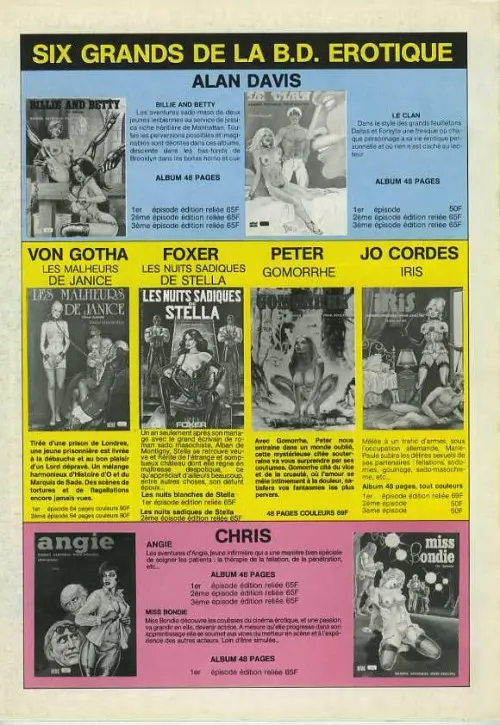 Verso de l'album Les Confidences de Nado Tome (1er épisode) Sexbulles N° 25