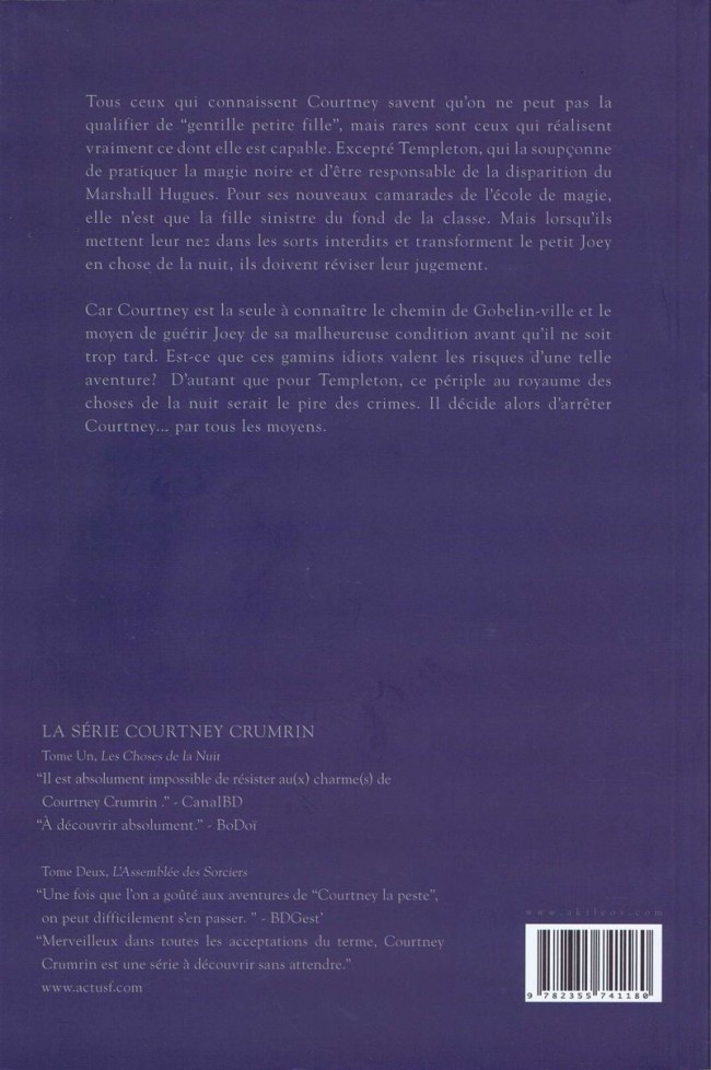 Verso de l'album Courtney Crumrin Tome 3 Le Royaume de l'Ombre