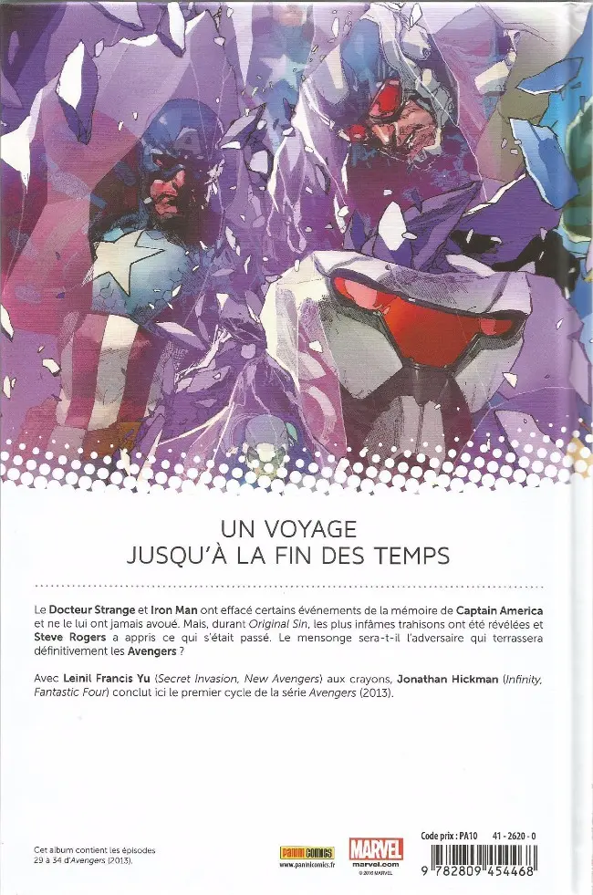 Verso de l'album Avengers Tome 6 Le Dernier Avenger