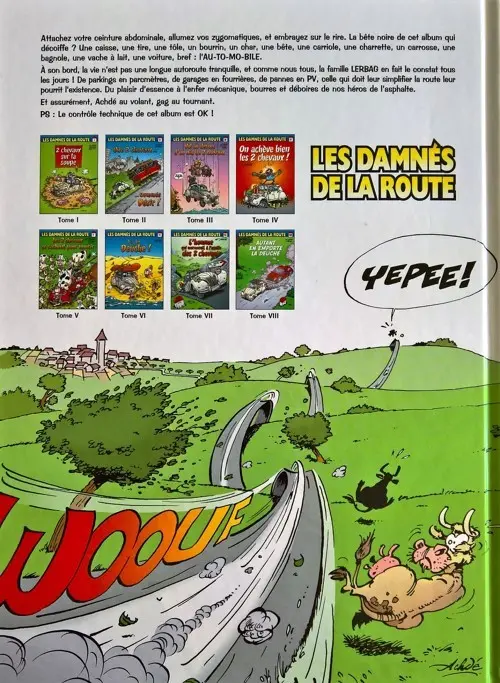 Verso de l'album Les damnés de la route Tome 8 Autant en emporte la deuche