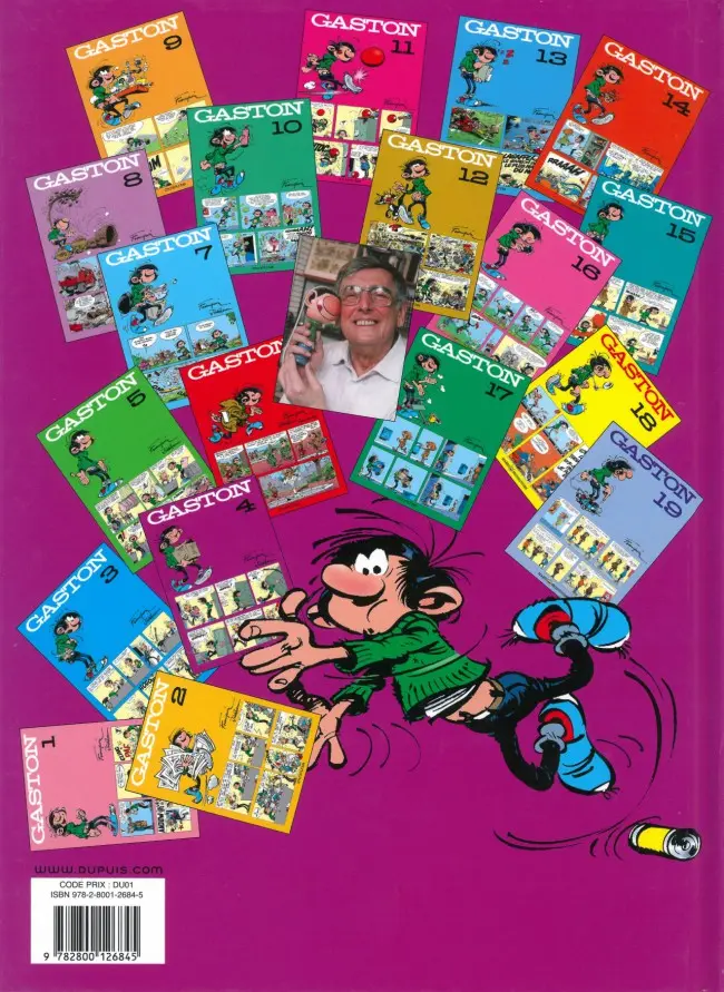 Verso de l'album Gaston Tome 4 Édition spéciale 40e anniversaire