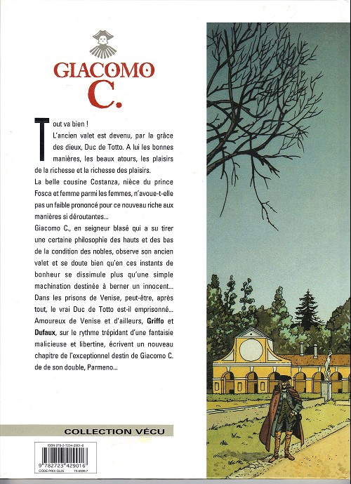 Verso de l'album Giacomo C. Tome 5 Pour l'amour d'une cousine