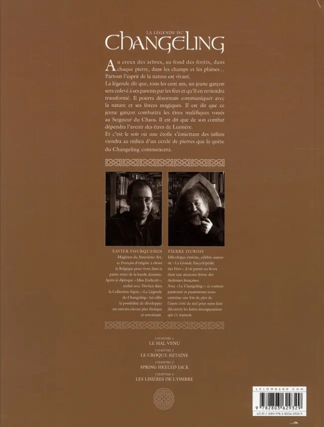 Verso de l'album La Légende du Changeling Tome 1 le mal-venu
