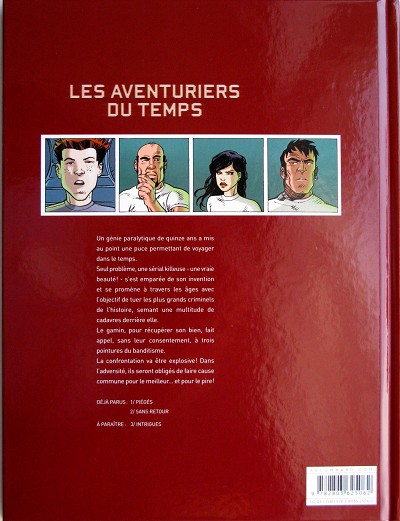 Verso de l'album Les Aventuriers du temps Tome 2 Sans retour
