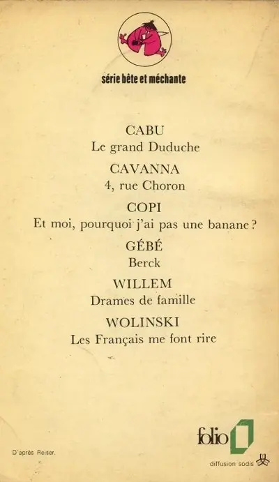 Verso de l'album On vit une époque formidable !