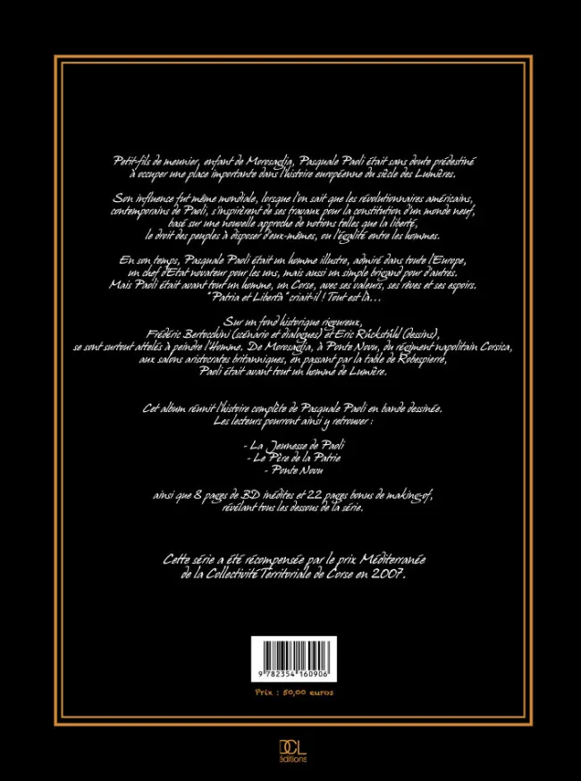 Verso de l'album Paoli Edition Luxe